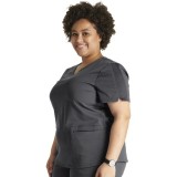 CK837A Atmos Contemporary V-Neck Top with 2 Pockets by Cherokee