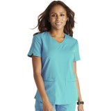 CK837A Atmos Contemporary V-Neck Top with 2 Pockets by Cherokee