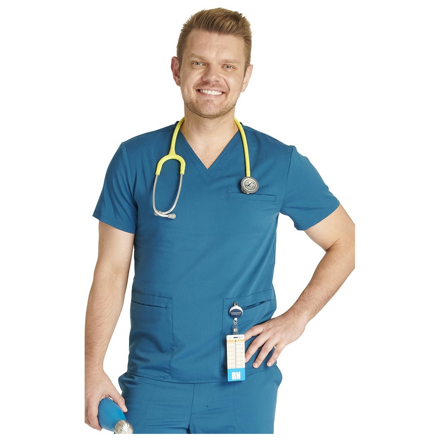 CK719A Atmos Men's 3 Pocket V-Neck Top by Cherokee