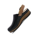 Merrin Black Waxy Milled Mule Agrafée à Talon Sanglé  pour Femmes par Dansko 