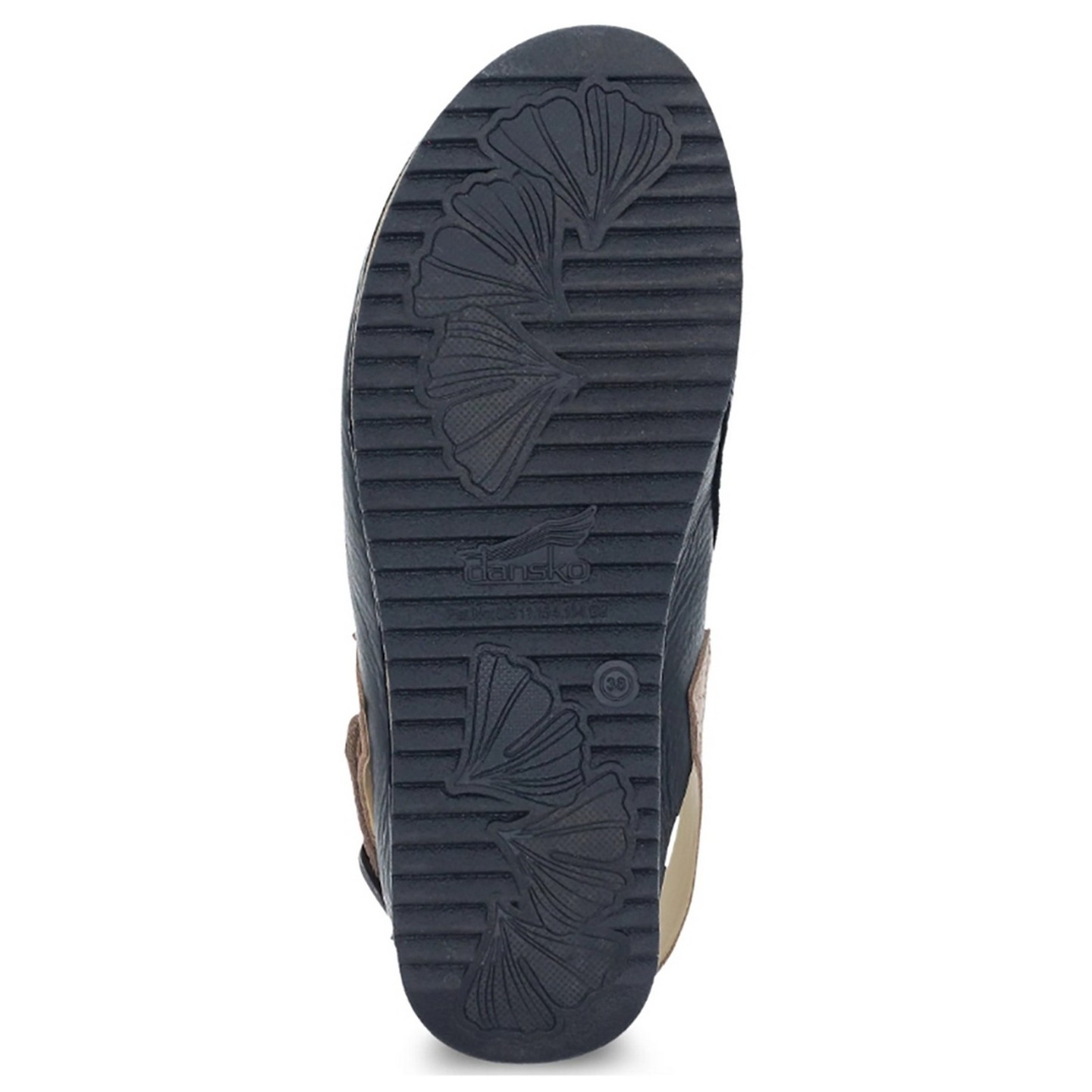 Merrin Black Waxy Milled Strap Back Stapled Mule for Women by Dansko 