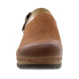 Merrin Tan Burnished Suede Mule Agrafée à Talon Sanglé  pour Femmes par Dansko 