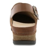 Merrin Tan Burnished Suede Mule Agrafée à Talon Sanglé  pour Femmes par Dansko 