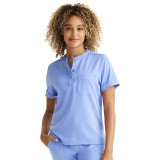 HH650 HH Works Macy Button Collar Tuck In Top by Healing Hands
