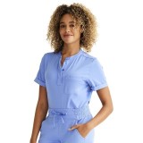 HH650 HH Works Macy Button Collar Tuck In Top by Healing Hands