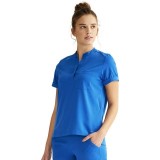 HH650 HH Works Macy Button Collar Tuck In Top by Healing Hands