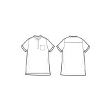 HH650 HH Works Macy Button Collar Tuck In Top by Healing Hands