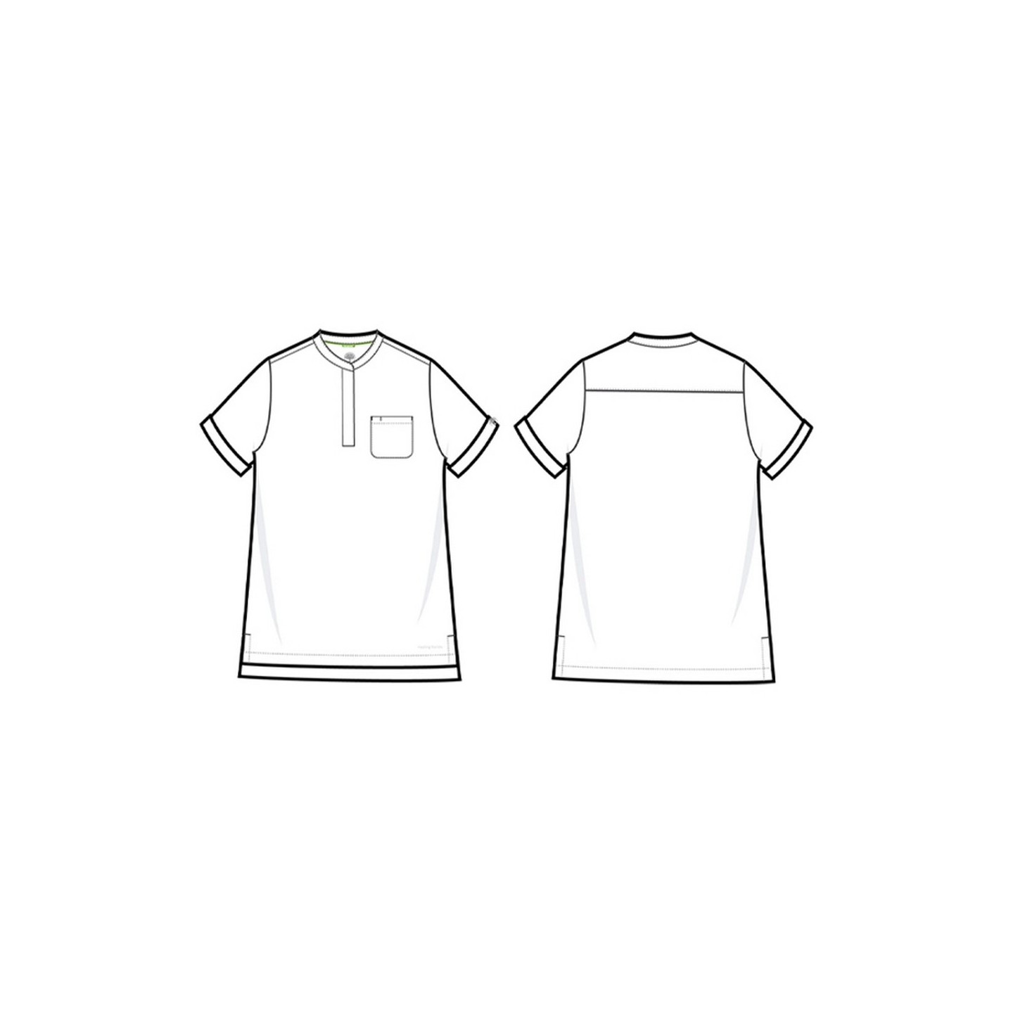 HH650 HH Works Macy Button Collar Tuck In Top by Healing Hands