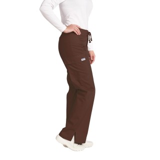 316P Brown Low Rise Lace Up Flare Pant by MOBB