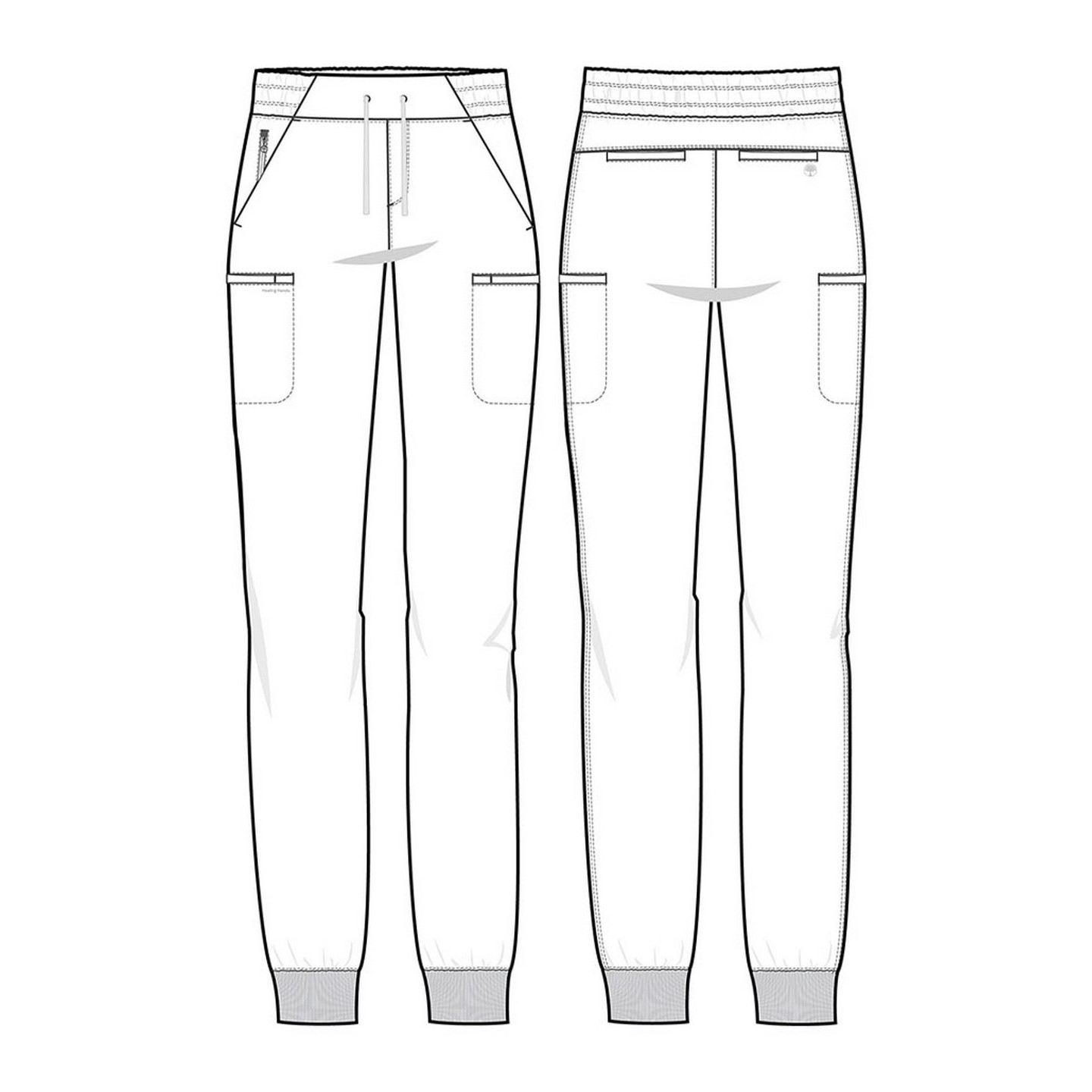 HH050 HH Works Rhea Flat Front Cargo Joggers by Healing Hands