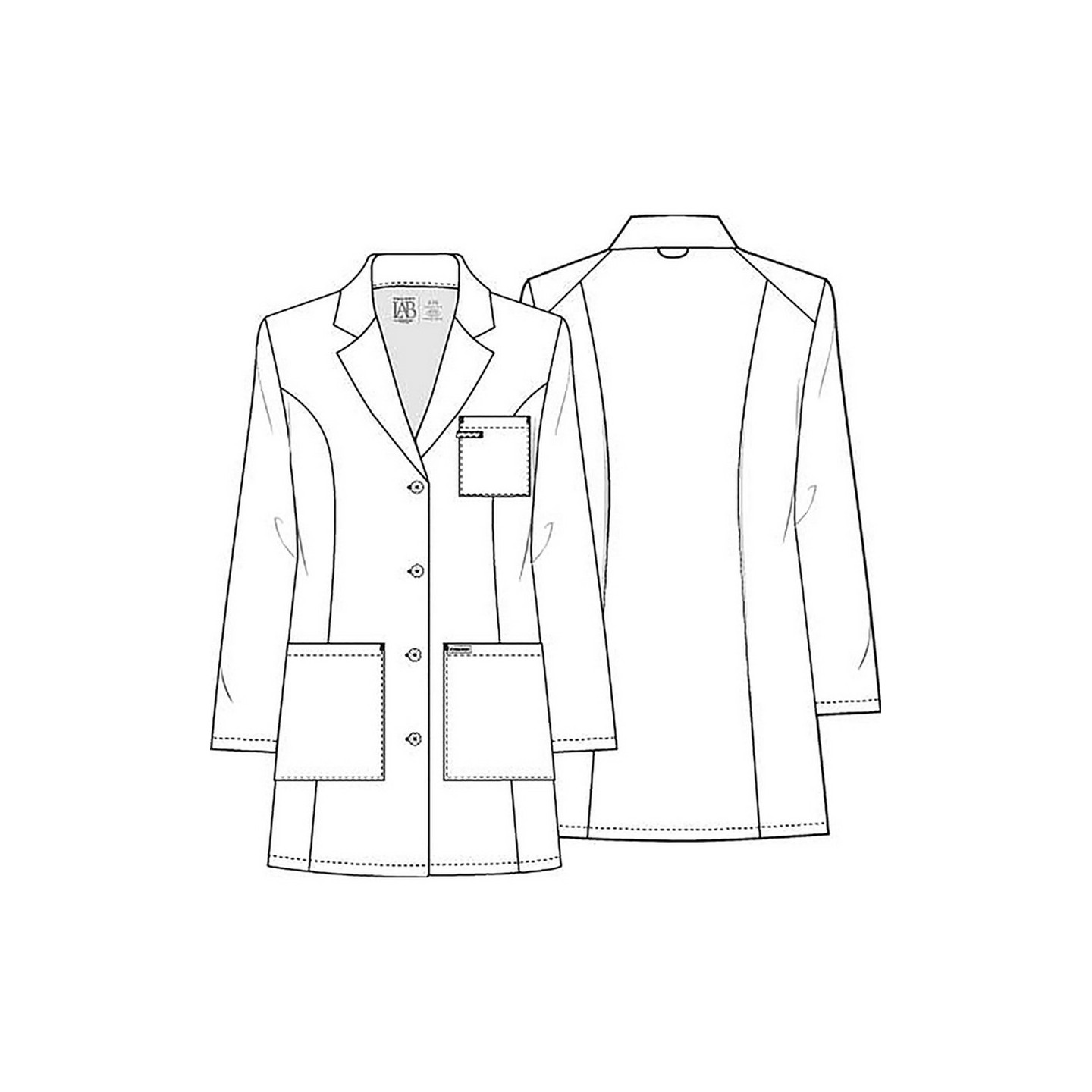 CK452 Project Lab 33" Fitted Lab Coat by Cherokee