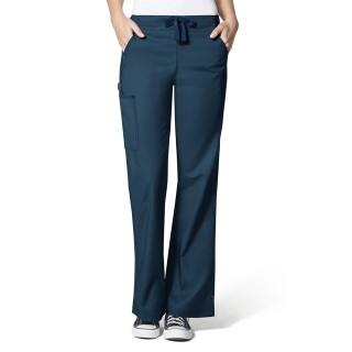 5308 WonderFlex Grace Flare Leg Cargo Scrub Pants - Caribbean