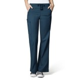 5308 WonderFlex Grace Flare Leg Cargo Scrub Pants - Caribbean Solid