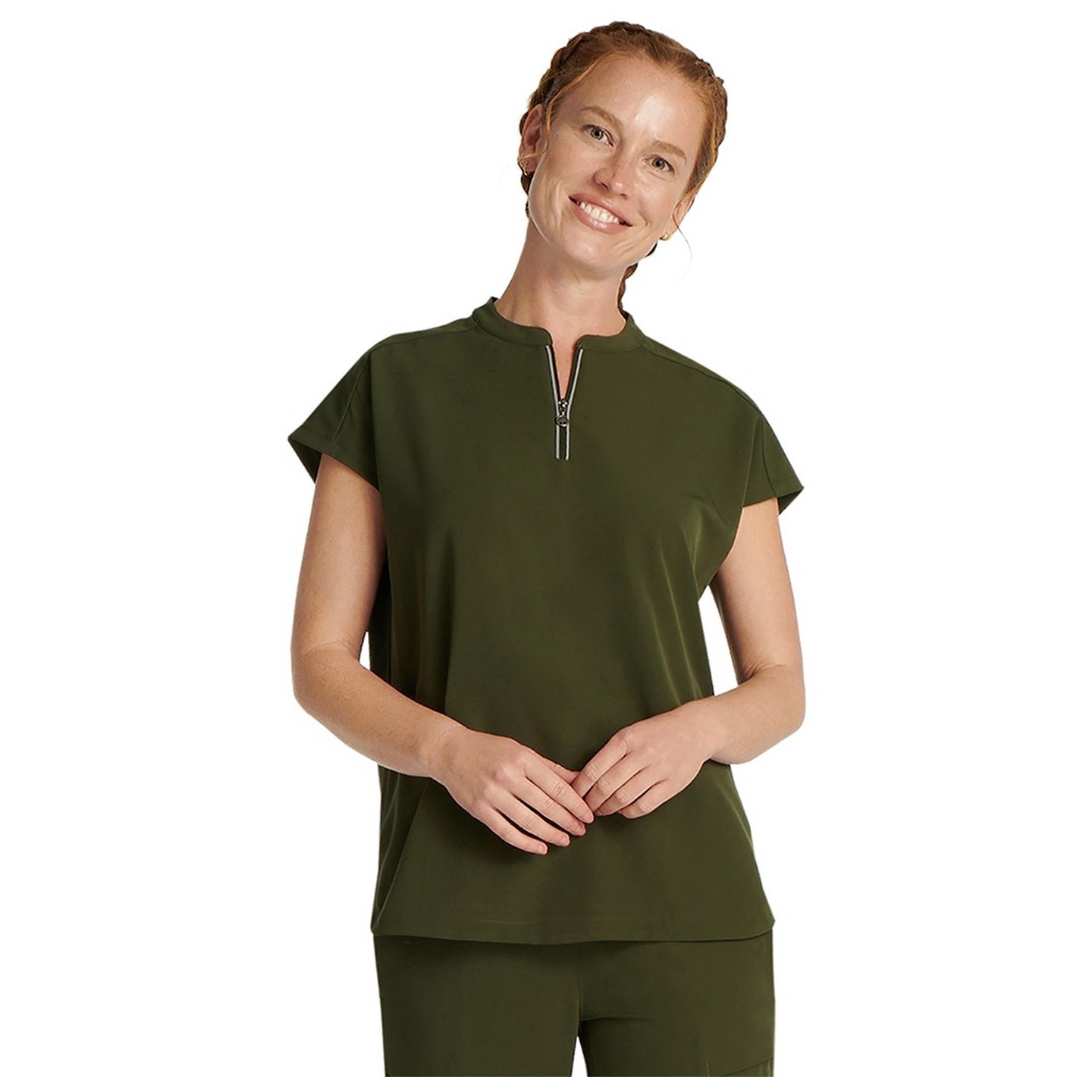 2286 Healing Hands HH360 Sandy Mandarin Collar Top