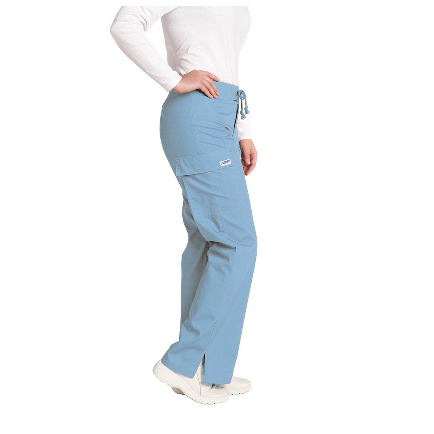 *FINAL SALE 316P-Tall SKY BLUE Low Rise Lace Up Flare Pant by MOBB