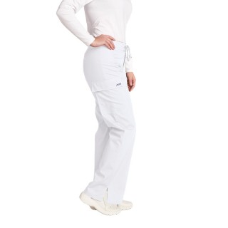 *FINAL SALE 316P-Tall WHITE Low Rise Lace Up Flare Pant by MOBB