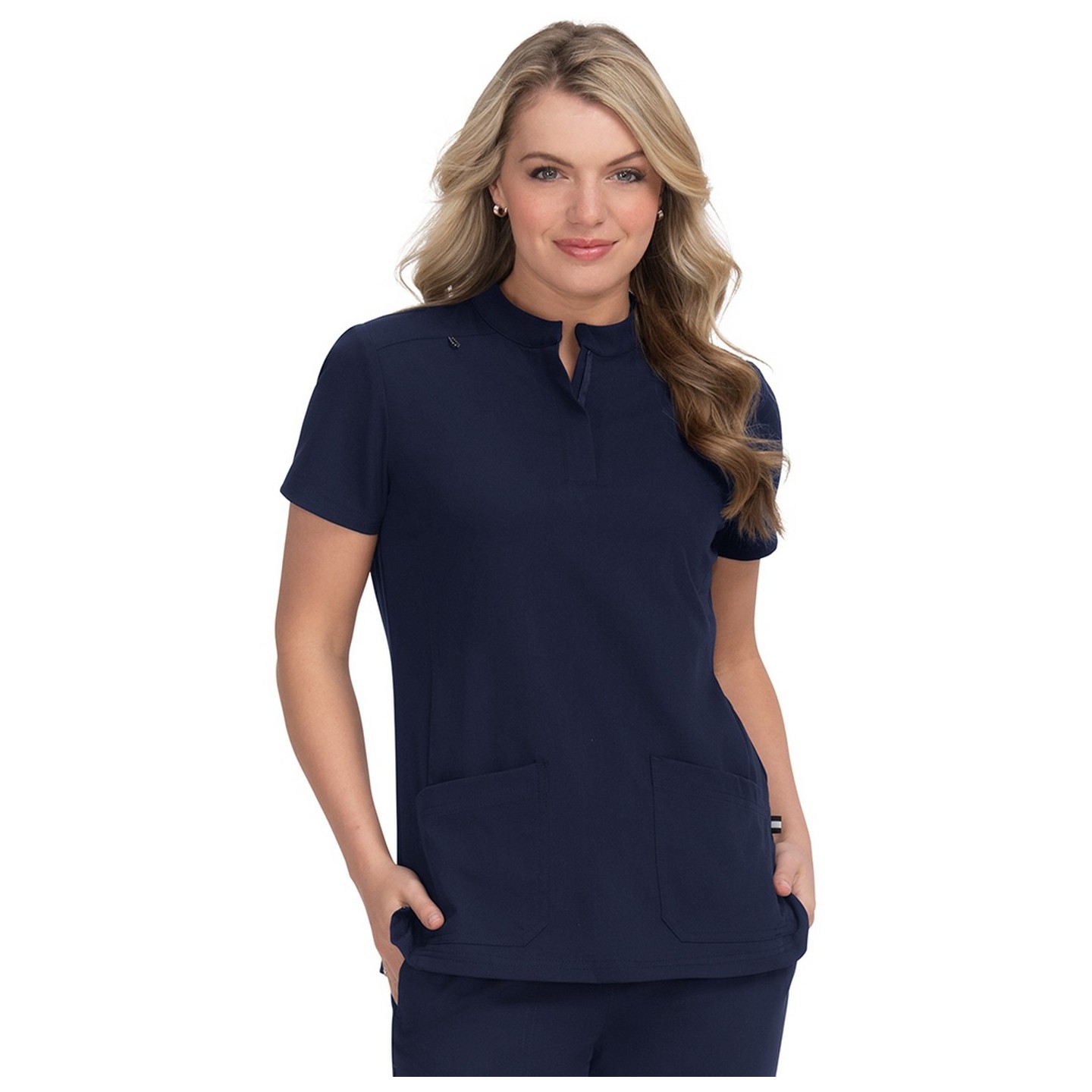 1081 koi Next Gen Driven Mandarin Collar Top