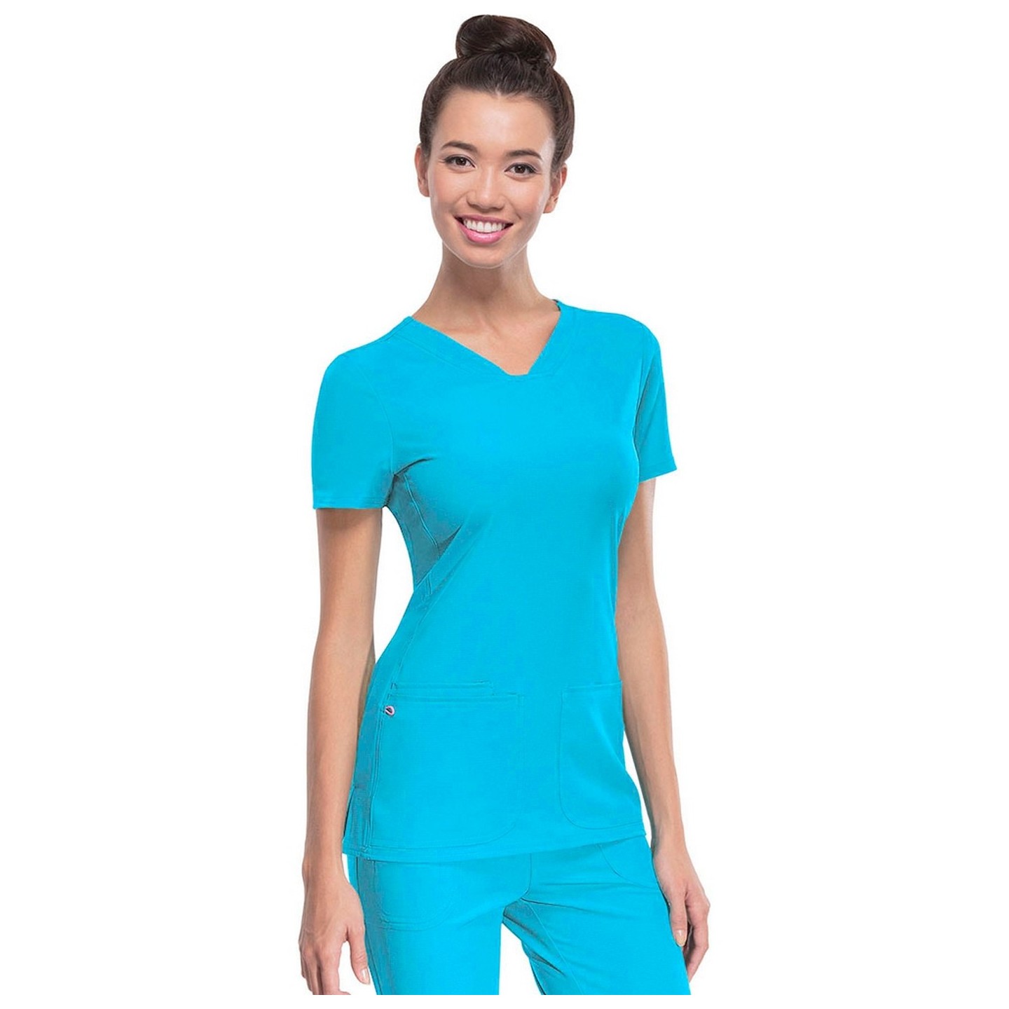 20710 Break on Through V-Neck 3 Pocket Top from HeartSoul