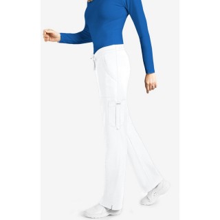 Le P3011 Carmen - MOBB mentalité Jambe droite Scrub Pant - White
