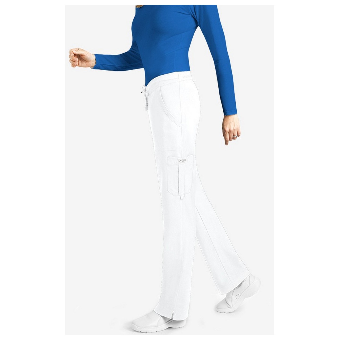 Le P3011 Carmen - MOBB mentalité Jambe droite Scrub Pant - White