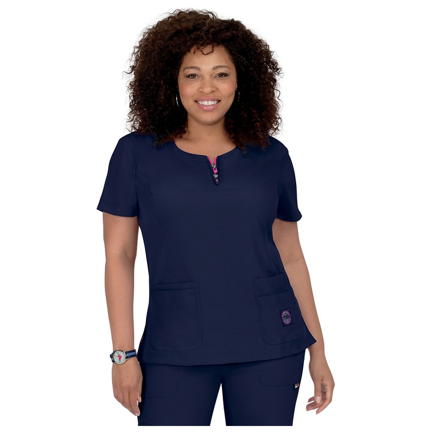 317 Koi Lite™ Scrubs Serenity Double Zipper Top