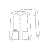 WW340 Workwear Professionals 3 Pocket Snap Front Jacket by Cherokee