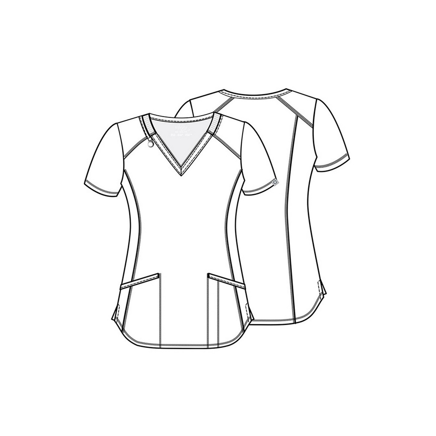 V-Neck Top - Cherokee Infinity - Antimicrobial