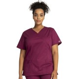 4728 Workwear Core Stretch Mock Wrap Top with 3 Pockets by Cherokee