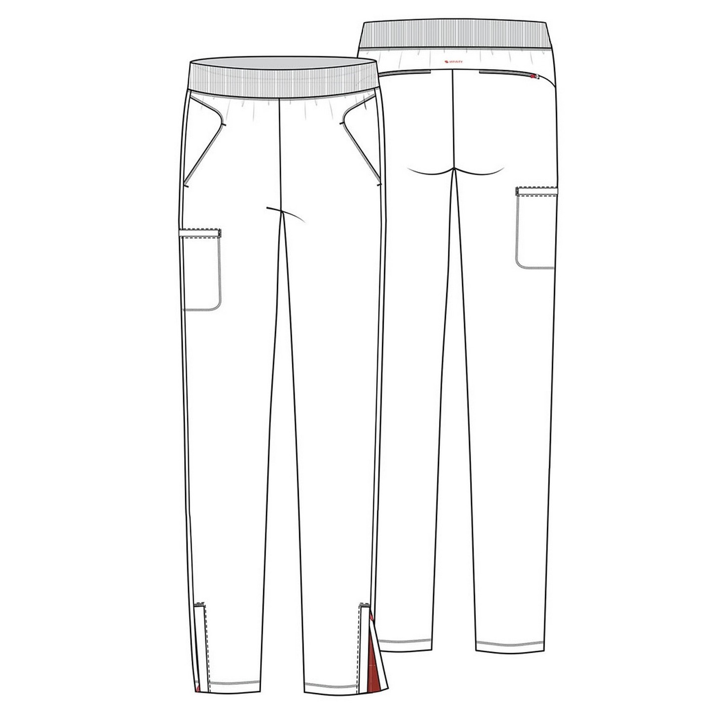 IN120A GNR8 Pantalon Cargo à Jambe Effilée avec 5 Poches par Infinity