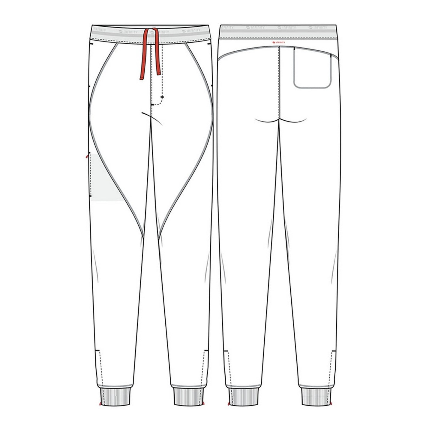 IN204A GNR8 Men's Zip Hem Pull-On 4 Pocket Jogger by Infinity