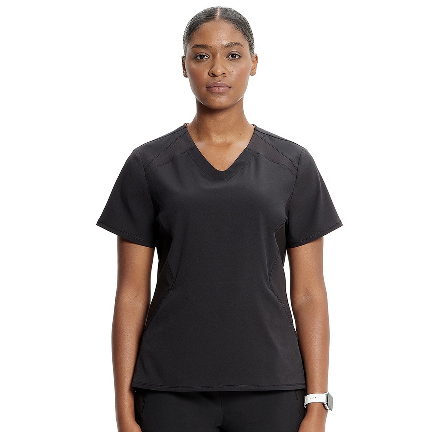 IN620A GNR8 Contemporary V-Neck Top with Kangaroo Pocket by Infinity