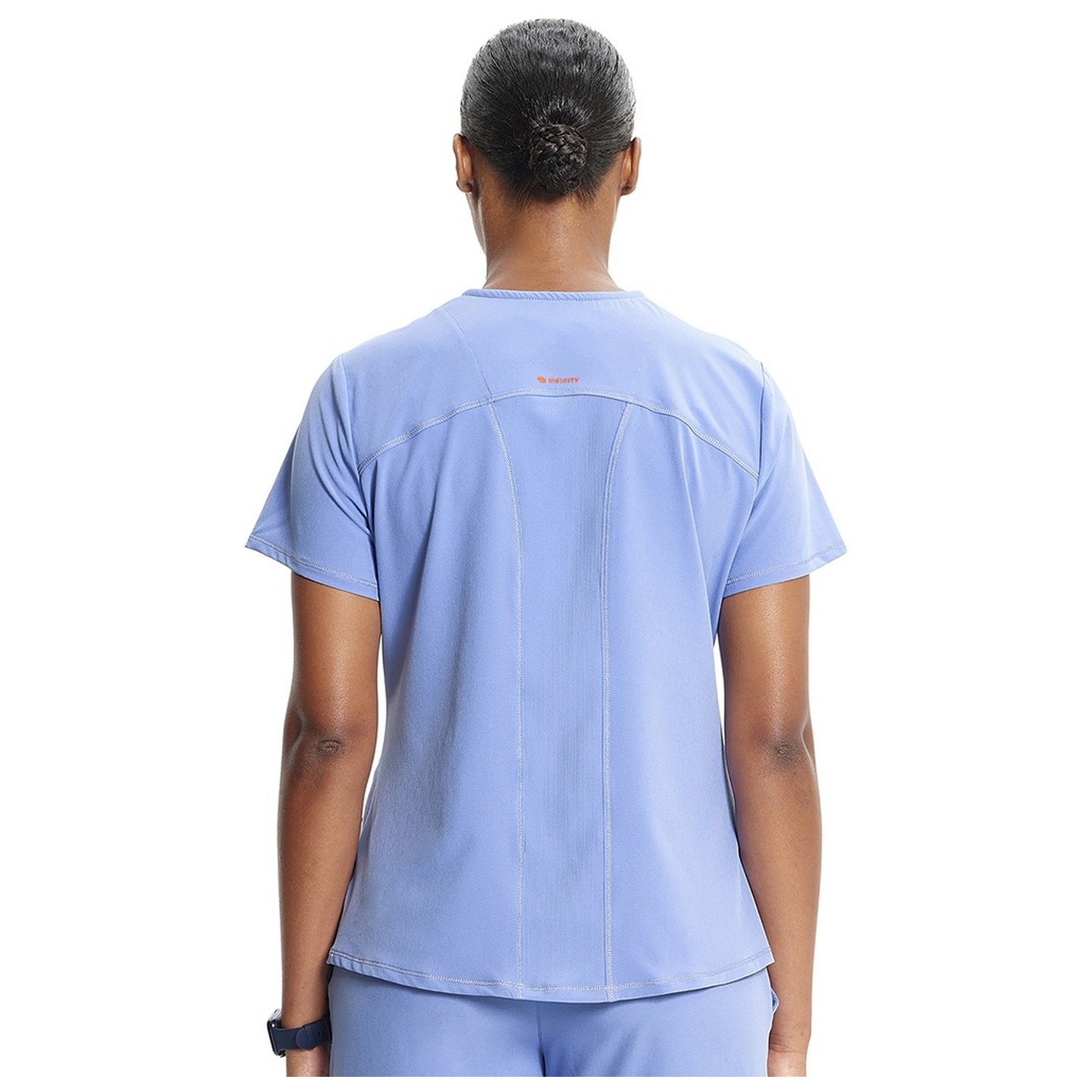 IN620A GNR8 Contemporary V-Neck Top with Kangaroo Pocket by Infinity