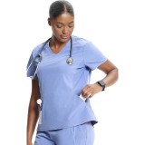 IN620A GNR8 Contemporary V-Neck Top with Kangaroo Pocket by Infinity