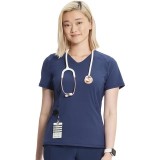 IN620A GNR8 Contemporary V-Neck Top with Kangaroo Pocket by Infinity