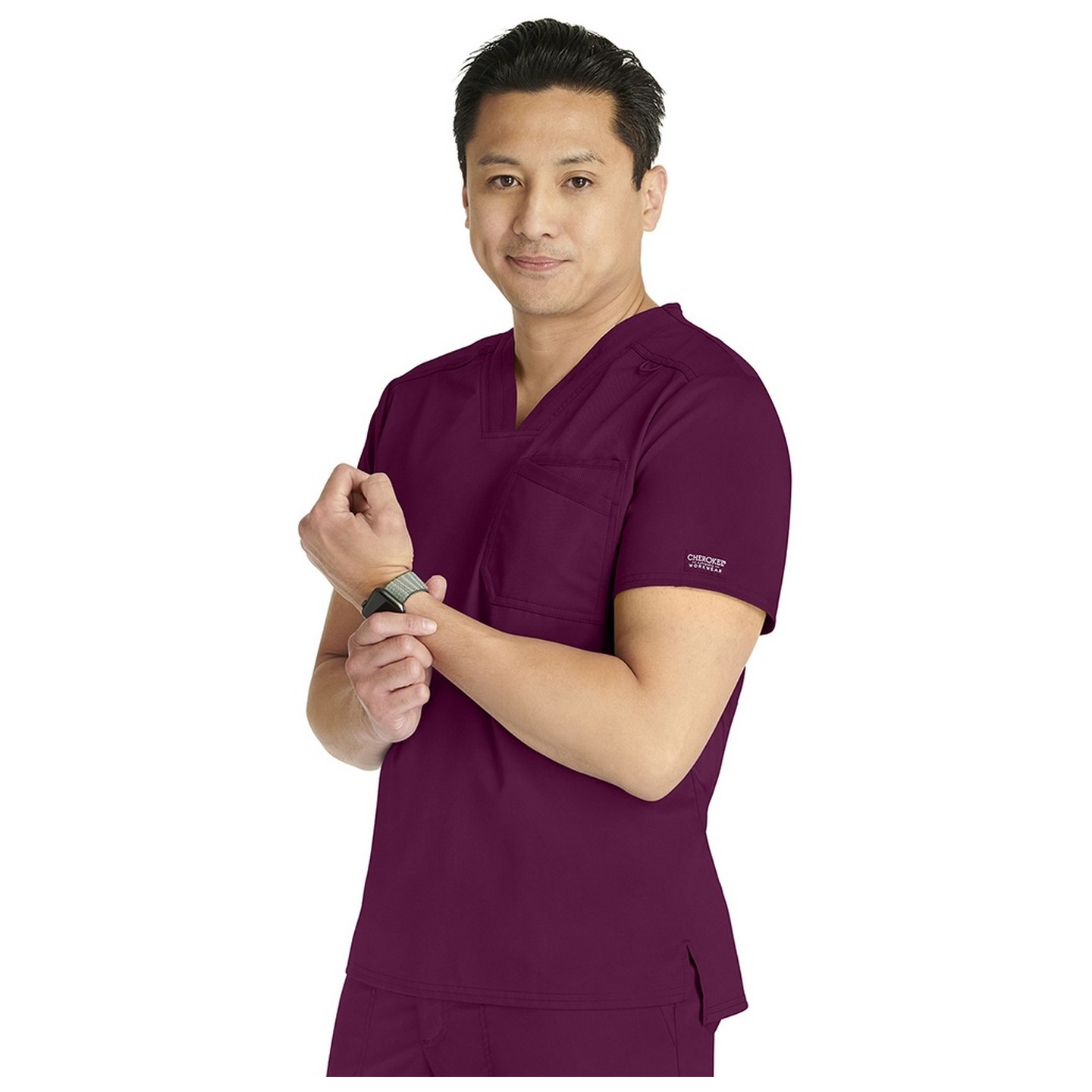 WW751 Workwear Revolution Haut à Col en V Moderne pour Hommes par Cherokee