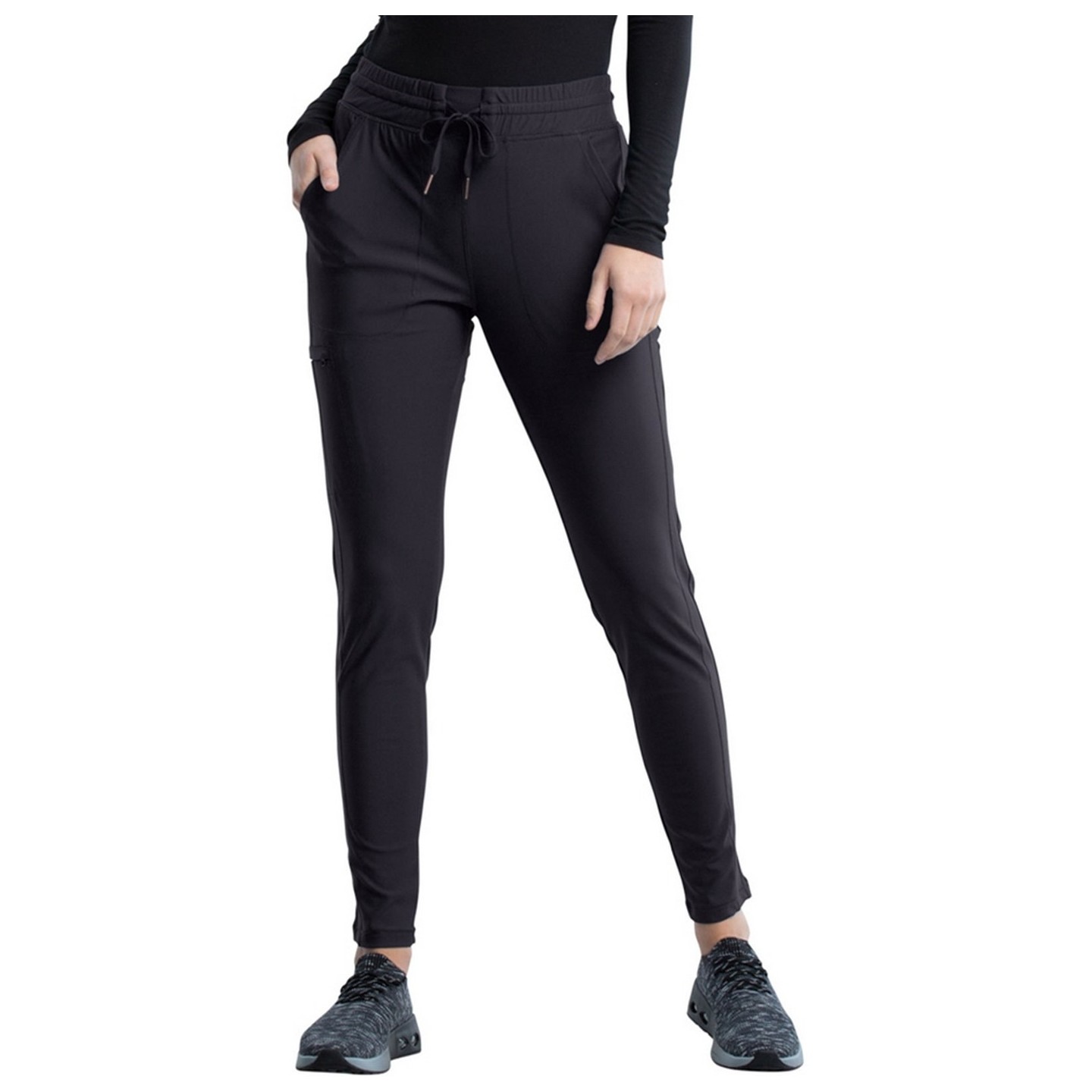 CK095 Pantalon taille moyenne à jambe fuselée et cordon de serrage - Cherokee Form