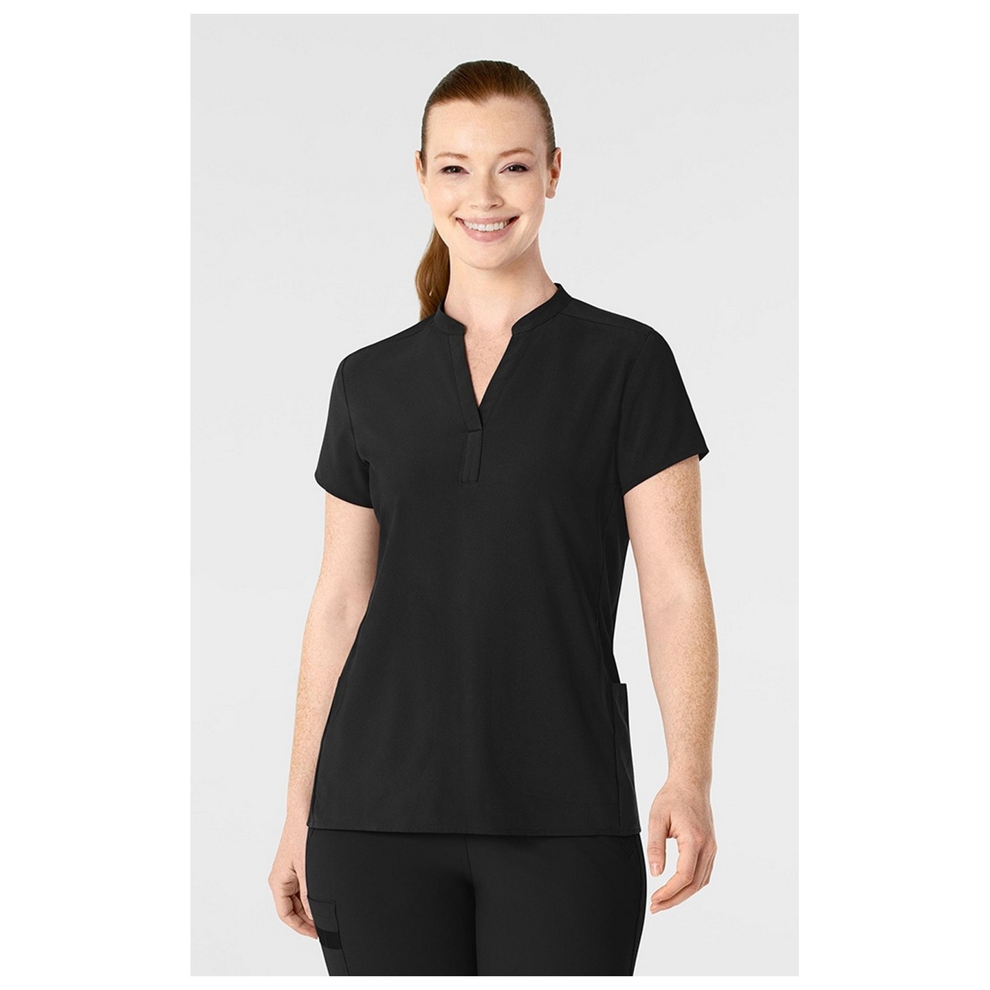 6734 RENEW Women's Mandarin Collar Scrub Top by WINK