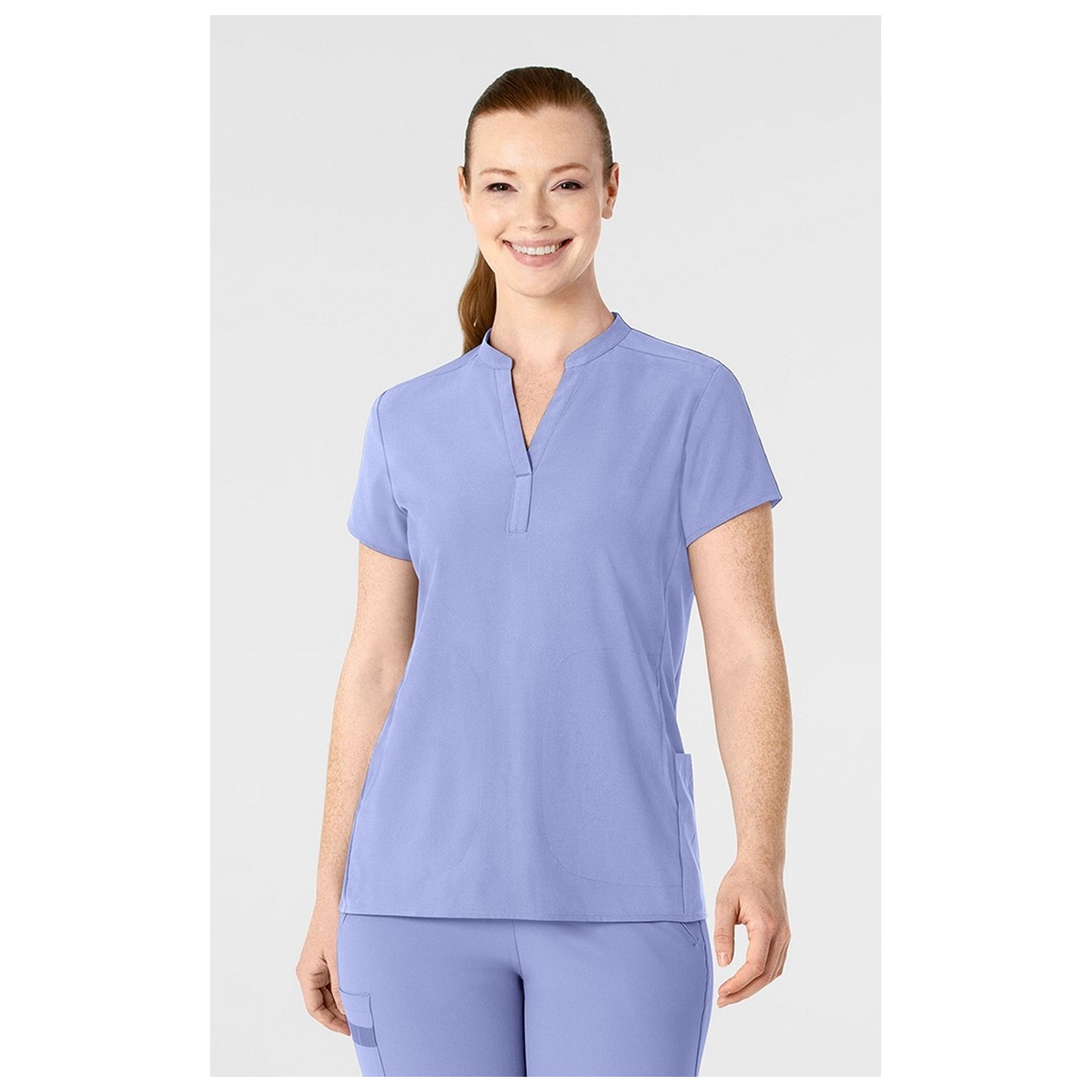 6734 RENEW Women's Mandarin Collar Scrub Top by WINK