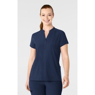 6734 RENEW Women's Mandarin Collar Scrub Top by WINK