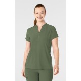 6734 RENEW Women's Mandarin Collar Scrub Top by WINK