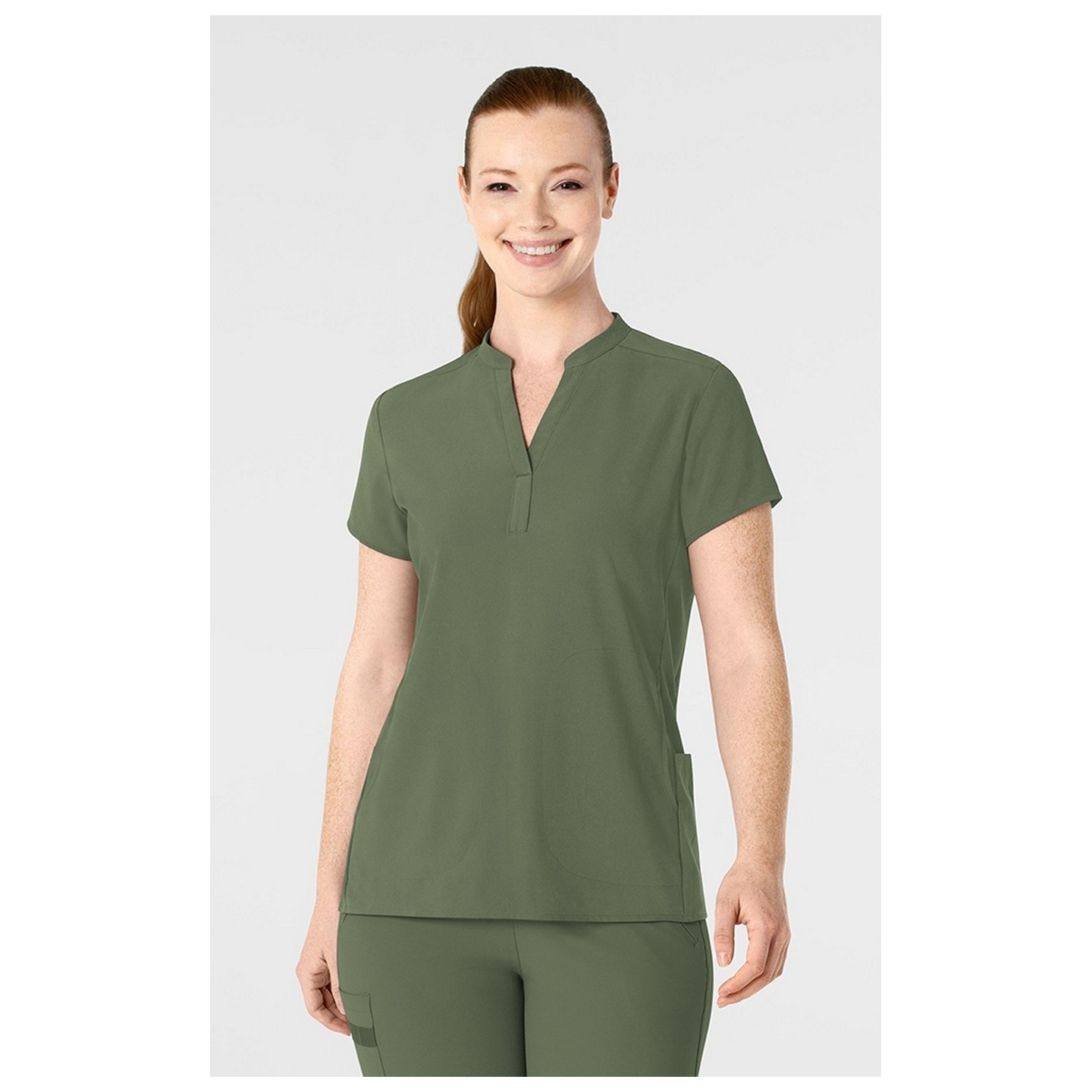 6734 RENEW Women's Mandarin Collar Scrub Top by WINK