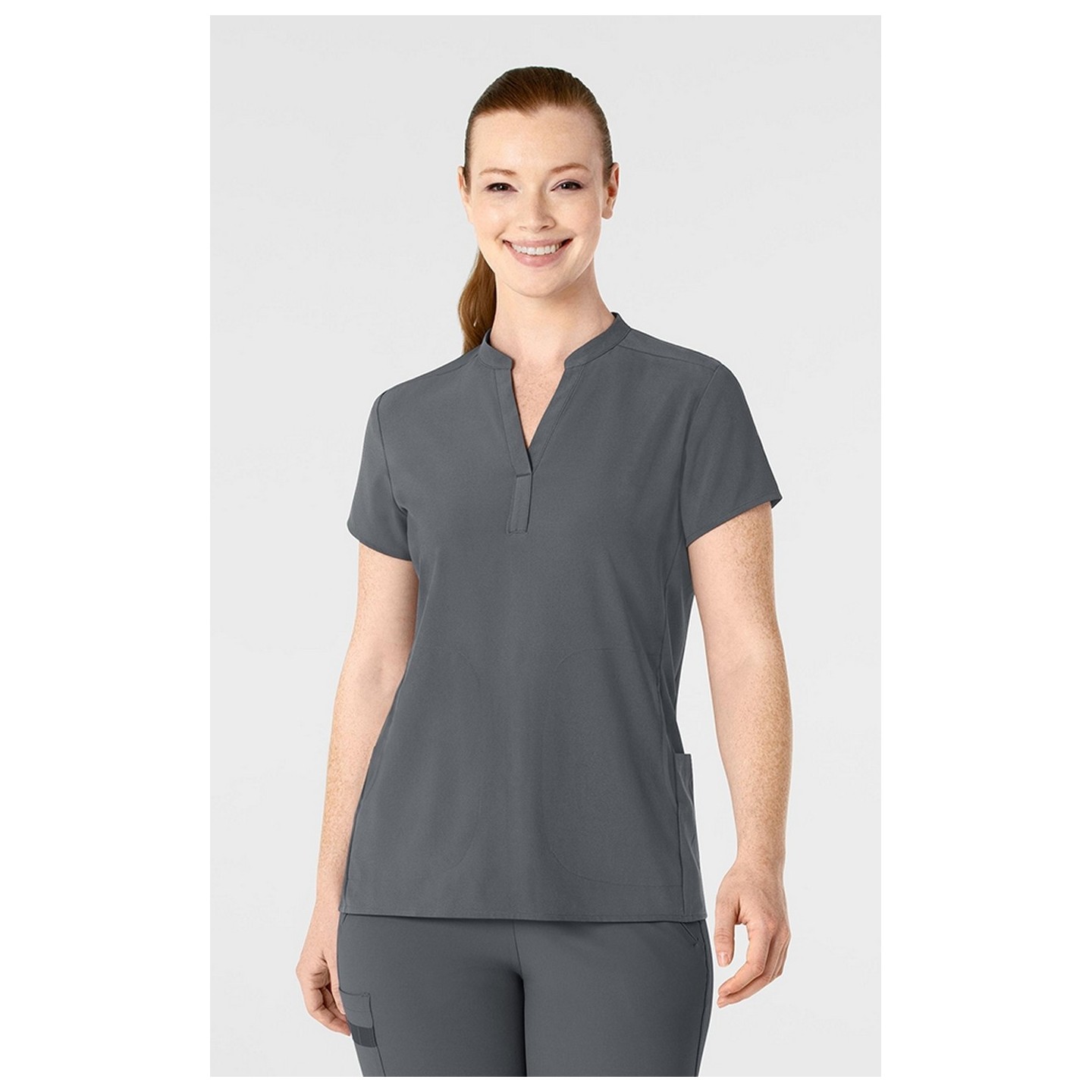 6734 RENEW Women's Mandarin Collar Scrub Top by WINK