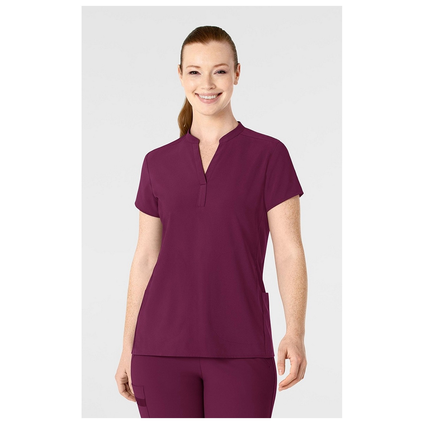 6734 RENEW Women's Mandarin Collar Scrub Top by WINK