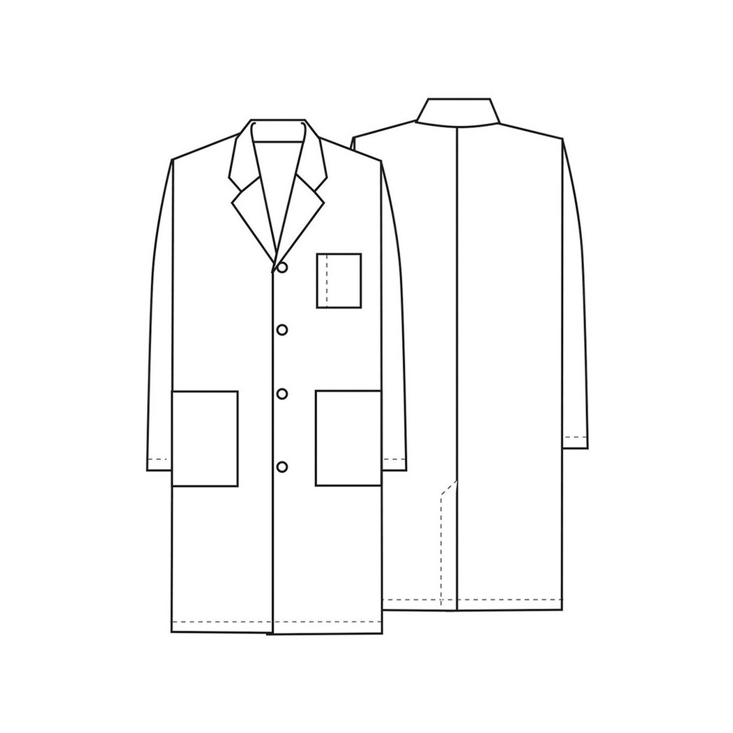 1346 Cherokee Whites Unisex 40" Lab Coat by Cherokee