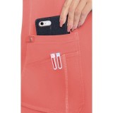 7459 Med Couture Performance Touch V-NECK SHIRTTAIL TOP