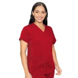 7459 Med Couture Performance Touch V-Neck Shirttail Top