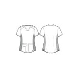 7459 Med Couture Performance Touch V-Neck Shirttail Top