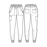 7710 Med Couture Touch Pantalon Jogger Performance Yoga