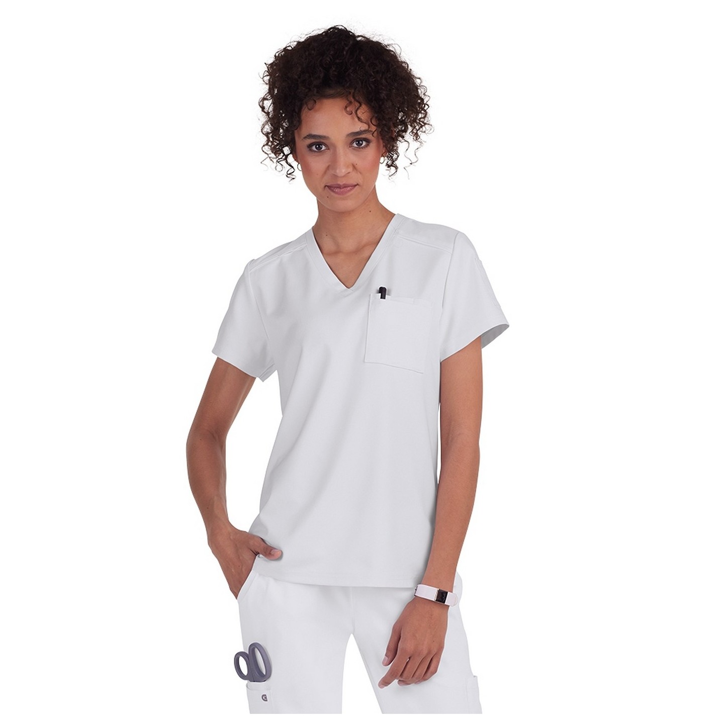 C100 Cureology Aura Modern V-Neck Top by koi