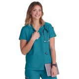 C101 Cureology Cardi Modern 2 Pocket V-Neck Top by koi